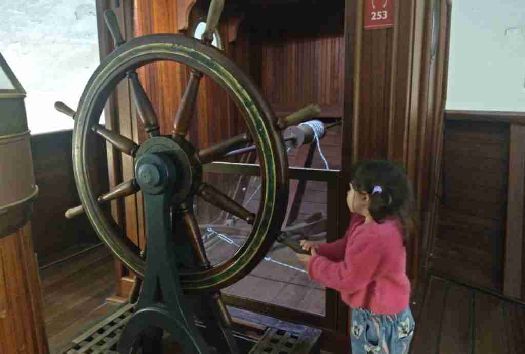 rudder at galata museo del mare of genoa