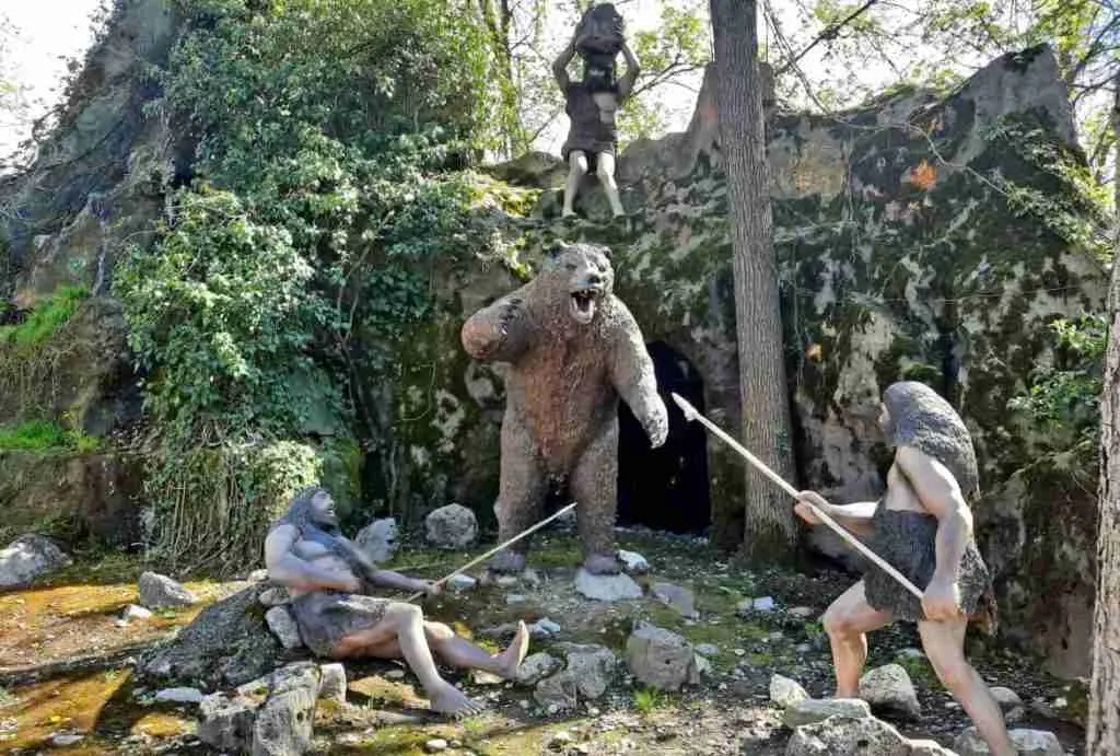 scene di caccia parco della preistoria